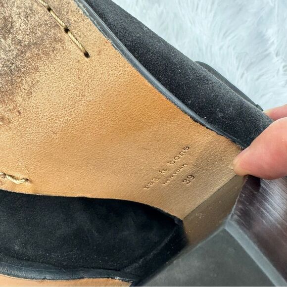 Rag & Bone Newbury 2.0 Block Heel Suede Ankle Booties - Picture 11 of 12